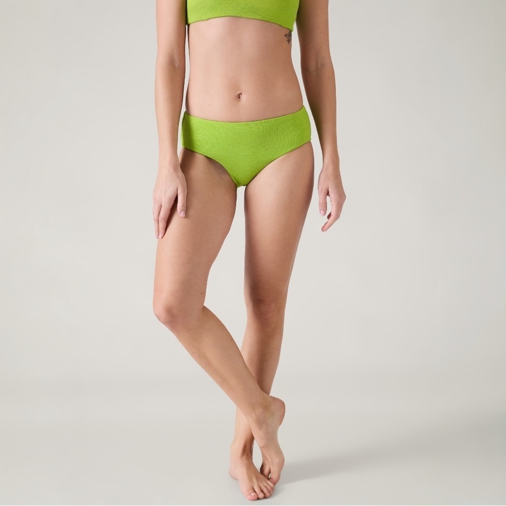 Athleta Clean Full Pique Swim Bottom Small NWT color is Flora